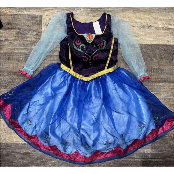 Disney Princess Anna Costume Frozen Jakks Pacific Size 4-6X - Picture 1 of 5